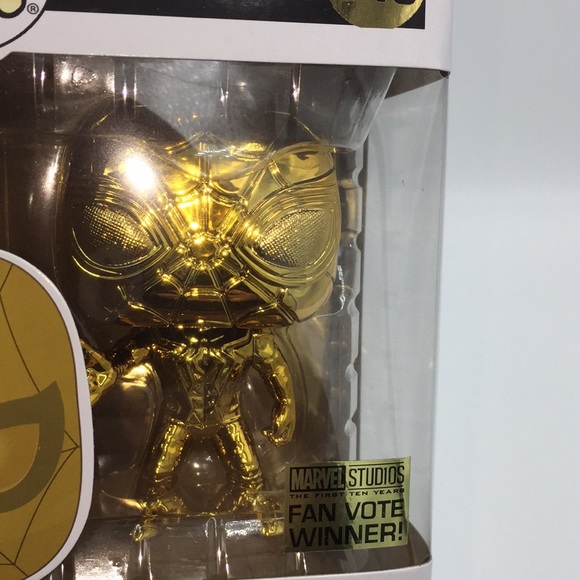Marvel Iron Spider 440 Funko Pop Bobble Head Metallic Gold Marvel Studio… - Picture 6 of 13